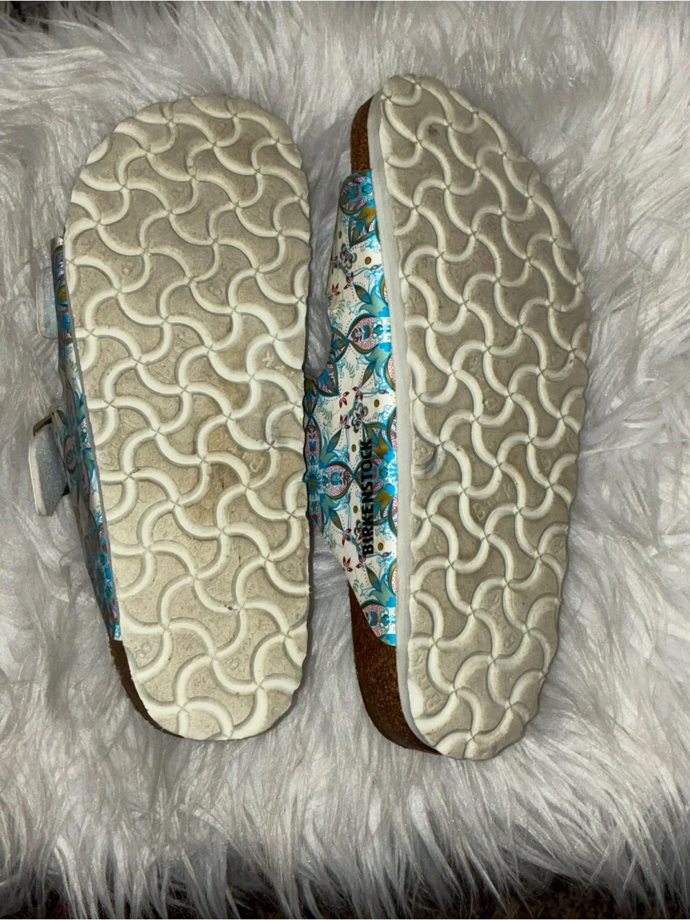 Birkenstock Flor Boho Flowers White Sz 36